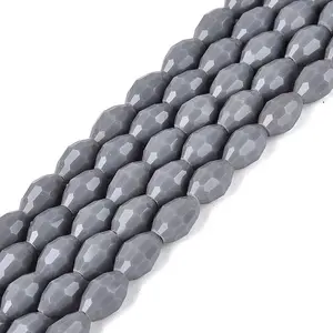Opaque Solid Color Glass Beads Strands
