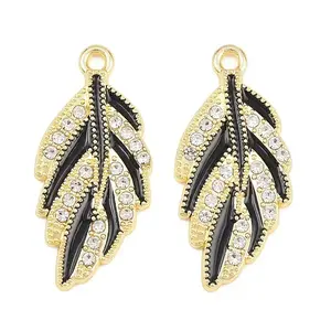 Alloy Black Enamel Pendants