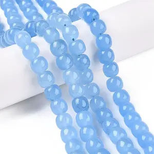 Dyed Natural White Jade Beads Strands