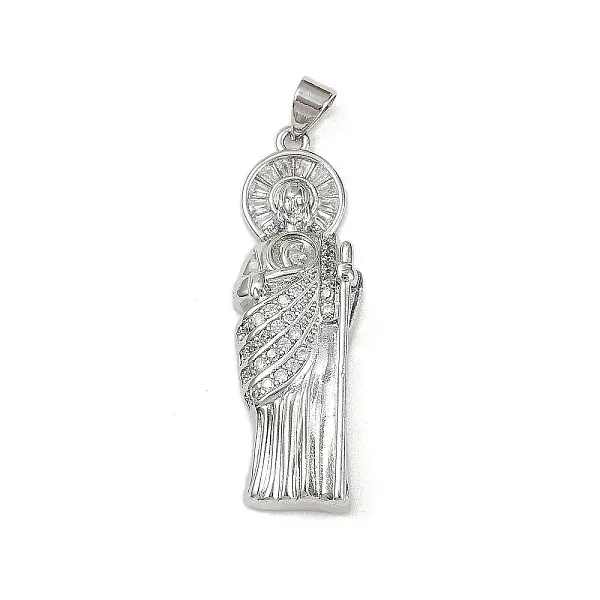 Brass Micro Pave Cubic Zirconia Pendants