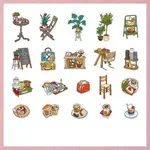 40Pcs 20 Styles Paper Stickers
