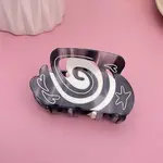 Cellulose Acetate Vortex Pattern Claw Hair Clips