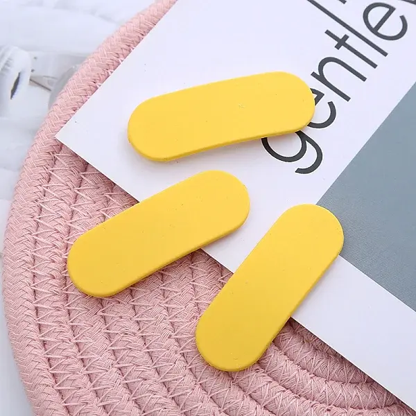 Frosted Plastic Snap Hair Clips