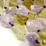 Nuggets Natural Lemon Quartz and Amethyst Beads Strands