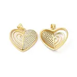 Brass Micro Pave Clear Cubic Zirconia Pendants