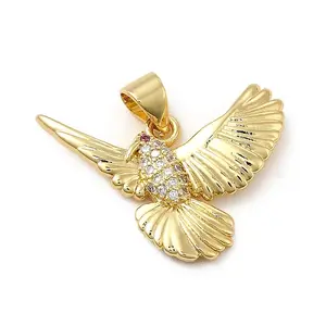 Rack Plating Brass Micro Pave Cubic Zirconia Pendants