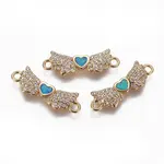 Brass Cubic Zirconia Links