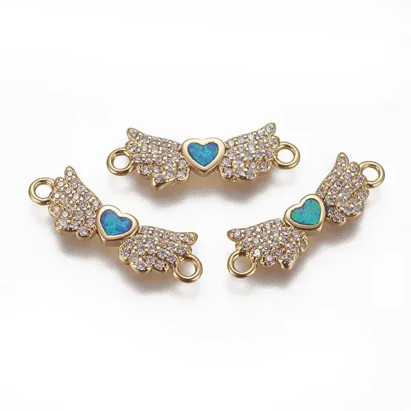 Brass Cubic Zirconia Links