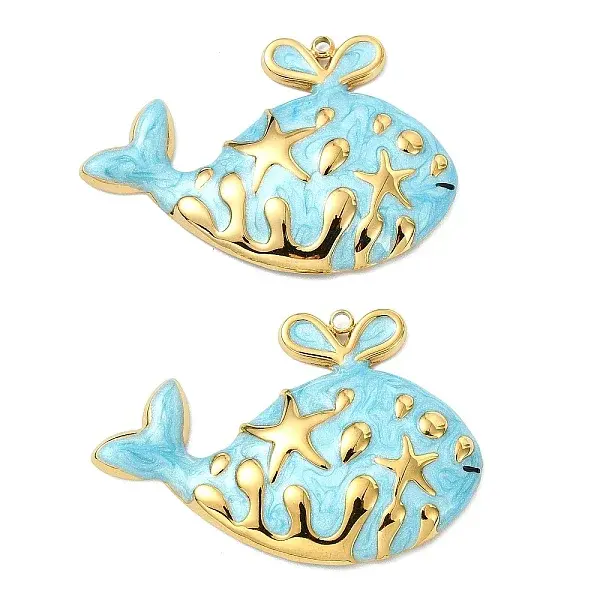 Ocean 304 Stainless Steel Enamel Pendants