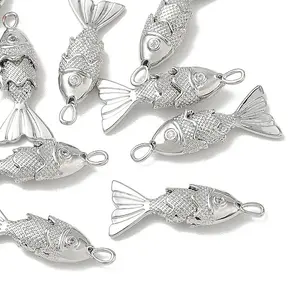 Brass Micro Pave Clear Cubic Zirconia Pendants