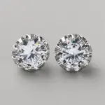 Brass Clear Cubic Zirconia Cufflinks
