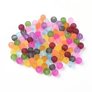 Baking Paint Frosted Glass Beads
