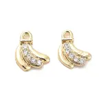 Brass Micro Pave Clear Cubic Zirconia Charms