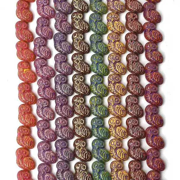 Painted Glass Beads Strands