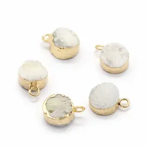 Natural Druzy Quartz Charms