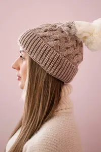 Kesi Fleecová čepice Ilona K218 beige+ecru
