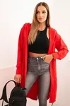 Pelerína s kapucí oversize červená