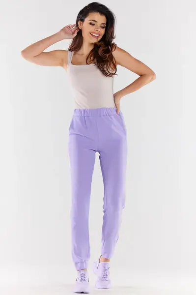 Awama Woman's Trousers A498 Violet/Beige