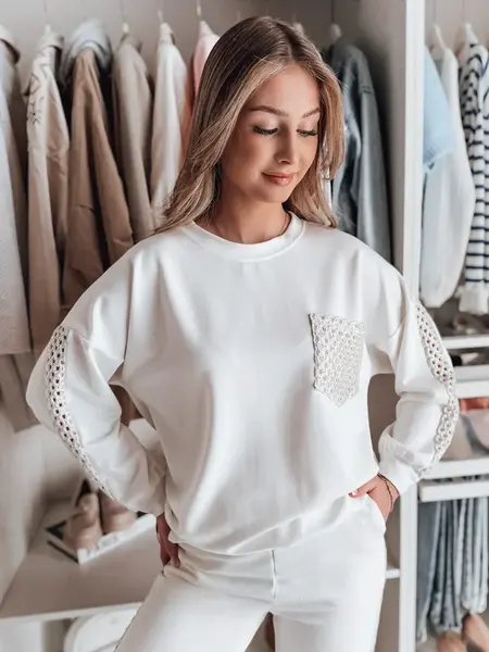 Dámská oversize mikina LUXEEN ecru