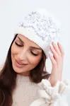 Dámská zimní čepice s norským vzorem a krystaly