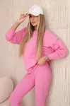 Set bavlněná mikina + legíny světle růžové