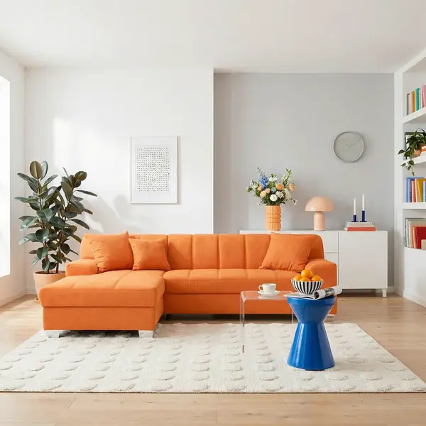 MID.YOU ROHOVÁ SEDAČKA, textil, oranžová