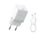 Nabíječka USB-C 20W + Datový Kabel USB-C/USB-C Baseus Palm Fast, 1m, bílá