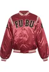 FUBU Prechodná bunda  čerešňová / čierna / biela
