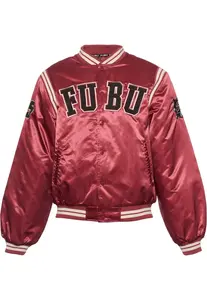 FUBU Prechodná bunda  čerešňová / čierna / biela