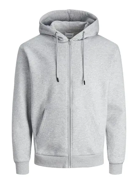 JACK & JONES Tepláková bunda 'Bradley'  sivá melírovaná