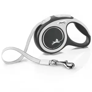 FLEXI New Comfort vodítko pre psov pásik čierna 1 ks, Veľkosť vodítka: S - 5 m