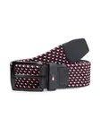 TOMMY HILFIGER Opasky 'Denton Braided Webbing Elastic'  tmavomodrá / červená / biela