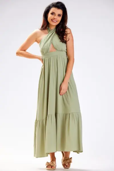 Awama Woman's Dress A583 Green
