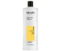 Čisticí šampon pro mírně řídnoucí přírodní vlasy Nioxin System 1 Scalp + Hair Shampoo - 1000 ml (99350180113) + dárek zdarma