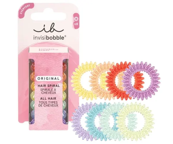 Sada spirálových gumiček do vlasů Invisibobble Original Rainbow Vibes - 8 ks + dárek zdarma