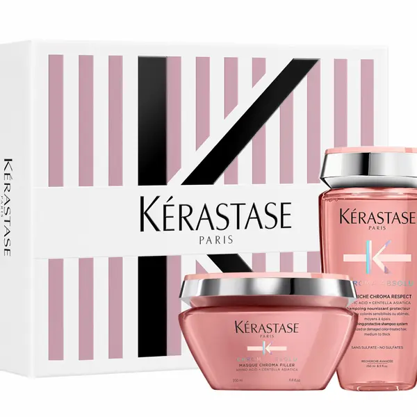 Dárková sada pro výživu barvených vlasů Kérastase Chroma Absolu Masque Spring Box + dárek zdarma