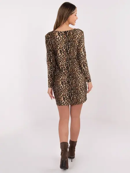 Leopardie mikinové šaty