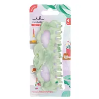 Velký skřipec do vlasů Invisibobble Clipstar L Oasis Matcha Reset - světle zelený s jantarovým designem + dárek zdarma