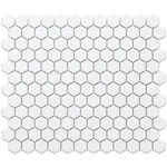 Mozaika Heksagon White Mat Small 26/30