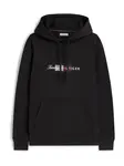 TOMMY HILFIGER Mikina 'Flag Graphic Drawstring'  burgundská / čierna / biela