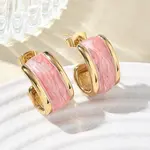 304 Stainless Steel Enamel Stud Earrings