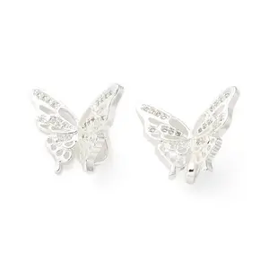 Brass Micro Pave Clear Cubic Zirconia Pendants