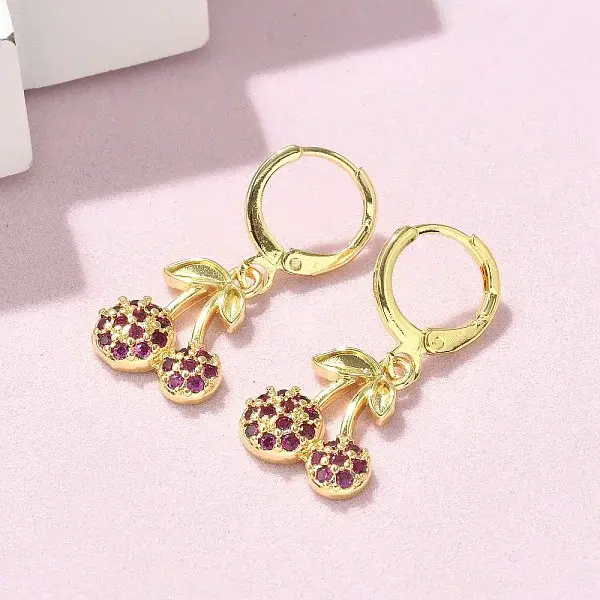 Brass Micro Pave Clear Cubic Zirconia Stud Earrings