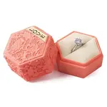 Embossed Hexagon Plastic Rings Storage Boxes