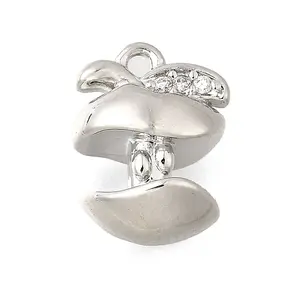 Brass Micro Pave Cubic Zirconia Charms
