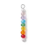 Glass & Round Shell Pearl Beaded Pendants