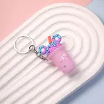 Milk Tea PVC Bag Keychain