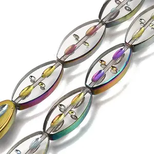 Electroplated Transparent Glass Beads Strands