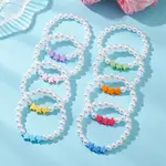 Children's Day Imitated Pearl Acrylic Beads Stretch Bracelets