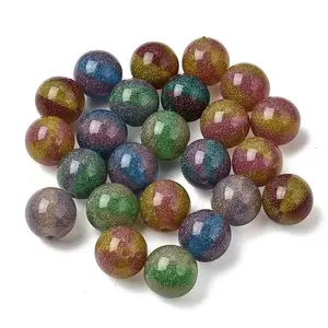 Two-tone Opaque Resin & Glitter Powder Beads